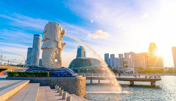 Công viên sư tử biển Merlion Park Singapore - Du Lich Sing