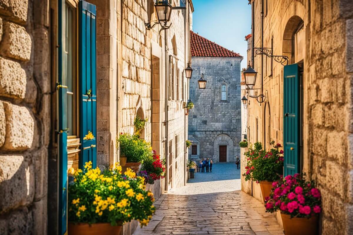 Góc nhỏ tại khu phố cổ Dubrovnik.