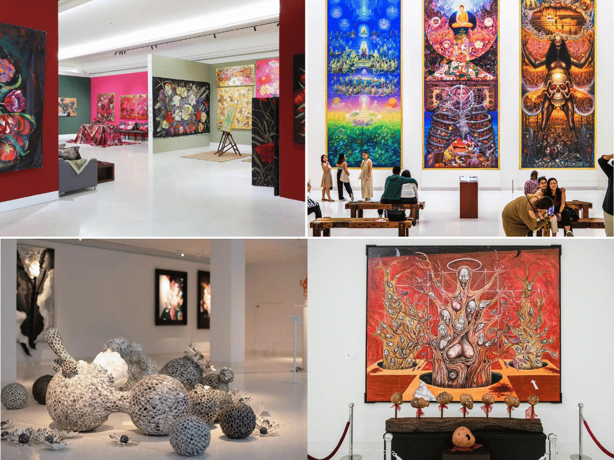 Khu trưng bày tranh trong bảo tàng nghệ thuật Bangkok - Moca.