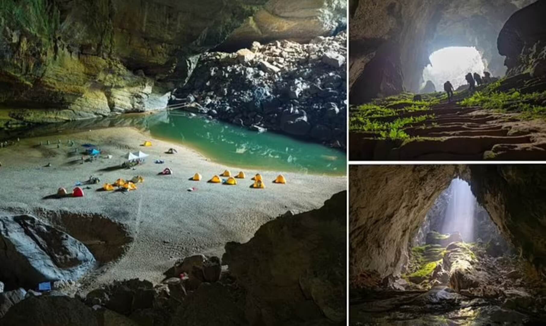 Hình ảnh bên trong hang Sơn Đoòng trên báo Anh.