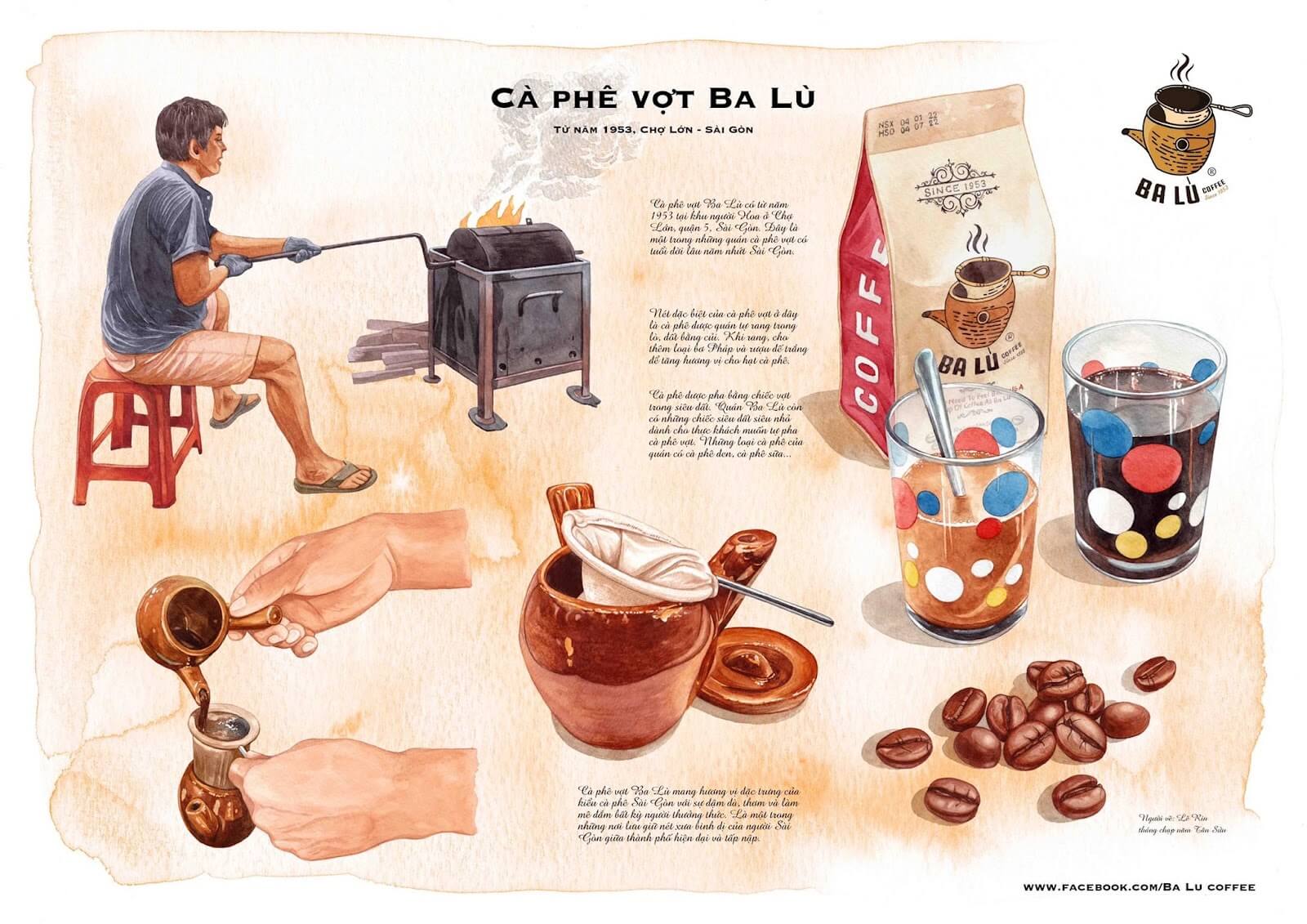 Nét đẹp cà phê truyền thống. (Ảnh sưu tầm)