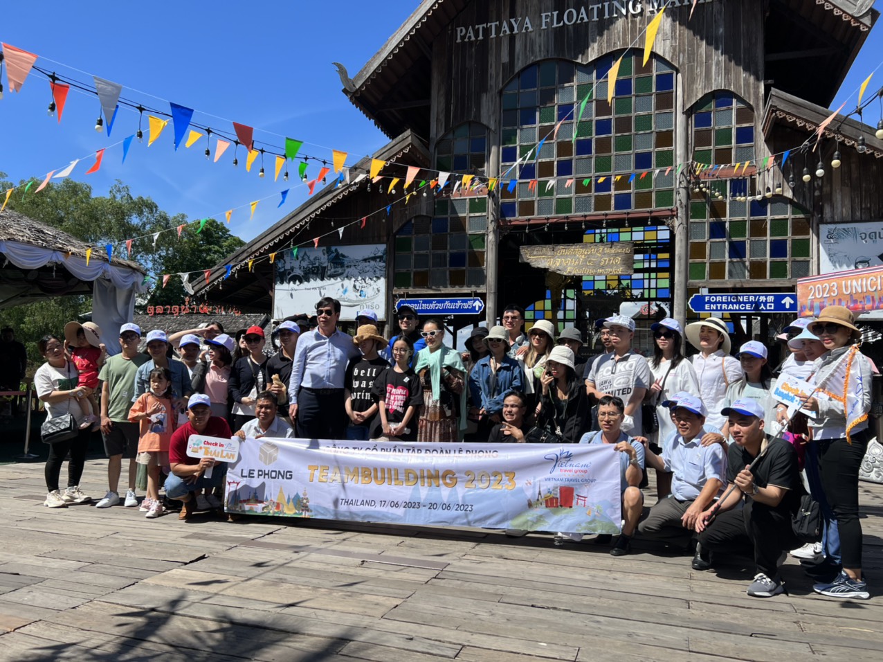 Đoàn khách tại Vietnam Travel Group trong hành trình khám phá Pattaya Thái Lan mùa hè vừa qua.